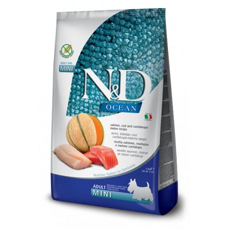 N&D OCEAN DOG Adult Mini Salmon & Cod & Melon 2,5kg