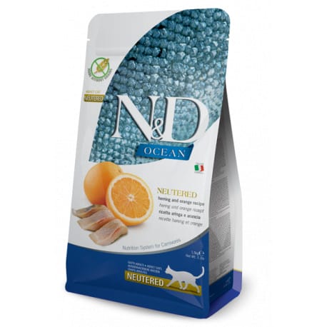 N&D OCEAN CAT NEUTERED Adult Herring & Orange 1,5kg