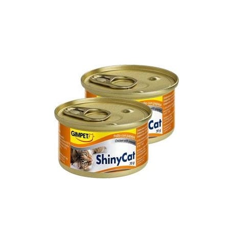 Gimpet kočka konz. Shiny Cat kuře+papája 2x70g