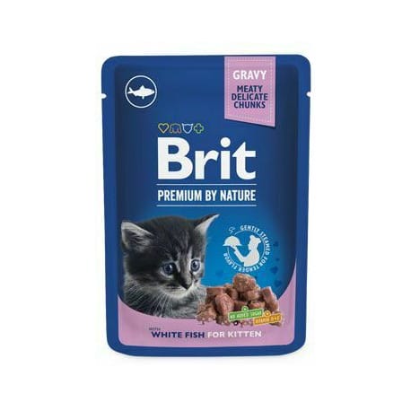 Brit Premium Cat kapsa White Fish for Kitten 100g