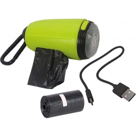 Nobby zásobník na vrecká s baterkou Blinky zelená 1ks