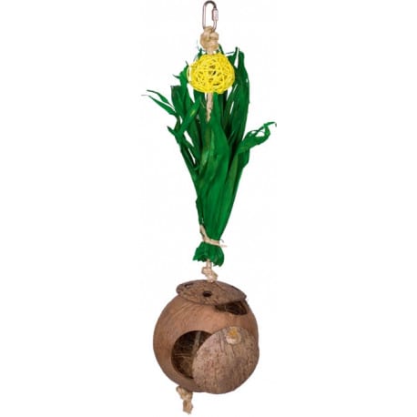 Nobby aktívna hračka kokosový dom s kukuričnými listami 43x11,5cm