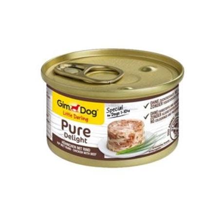 Gimdog Pure delight konz. kuře s hovězím 85g