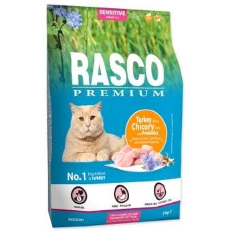 RASCO Cat Kibbles Sensitive, Turkey, Chicory 2kg