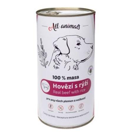 All Animals DOG hovězí mleté s rýží 1200g