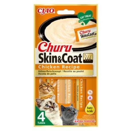 Churu Cat Skin&Coat Chicken Recipe 4x14g