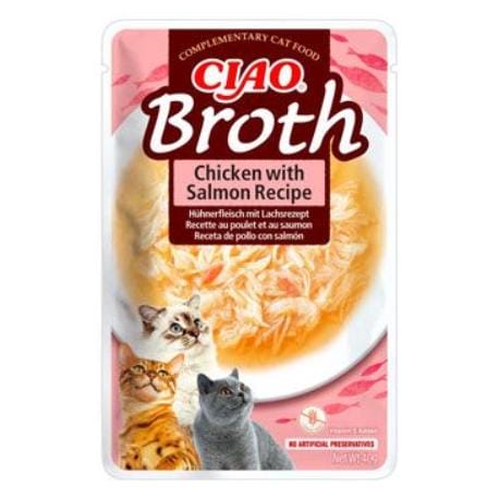 Churu Cat CIAO Broth Chicken with Salmon Recipe 40g