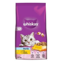 Whiskas Dry Sterile s kuřecím 1,4kg