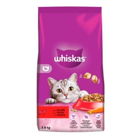 Whiskas Dry s hovězím masem 3,8kg