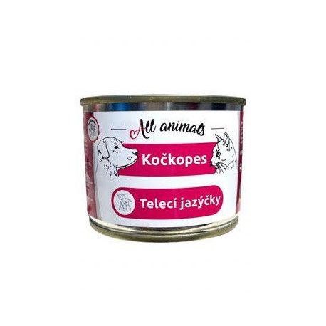 All Animals kočkopes Telecí jazýčky 200g