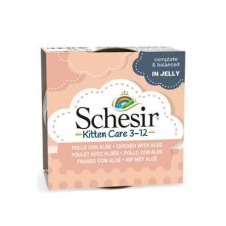 Schesir Cat konz. Kitten kuře/aloe v želé 85g