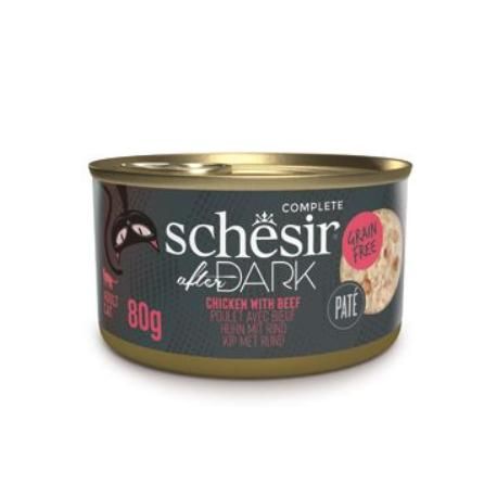 Schesir Cat konz. After Dark Paté kuře/hovězí 80g