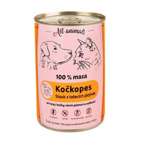 All Animals kočkopes Telecí jatýrka 400g