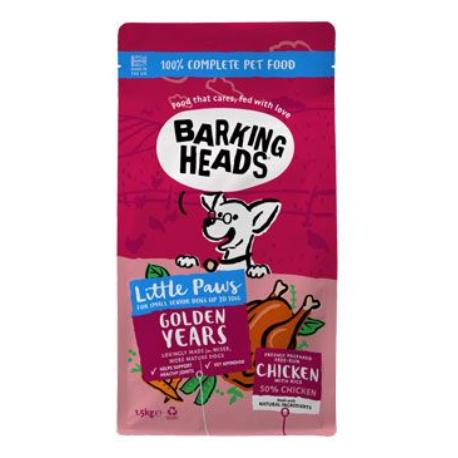 BARKING HEADS Little Paws Golden Years Chicken 1,5kg