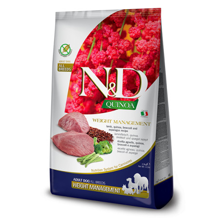 N&D Quinoa DOG Weight Management Lamb M/L 2,5kg