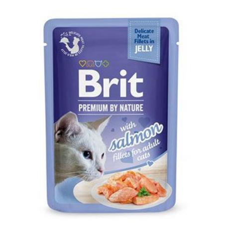 Brit Premium Cat D Fillets in Jelly with Salmon 85g