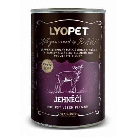 Lyopet dog konz. 96% Jehněčí maso 400g