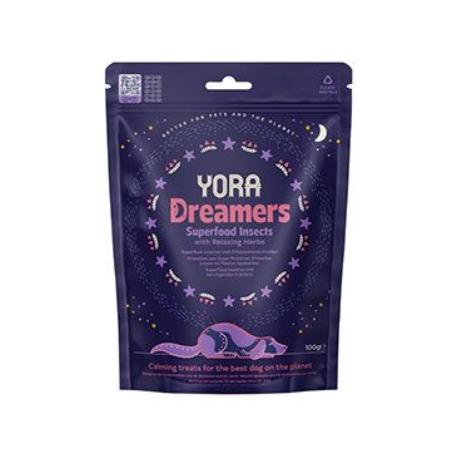 YORA Dog pamlsky z hmyzu Dreamers s bylinkami 100g