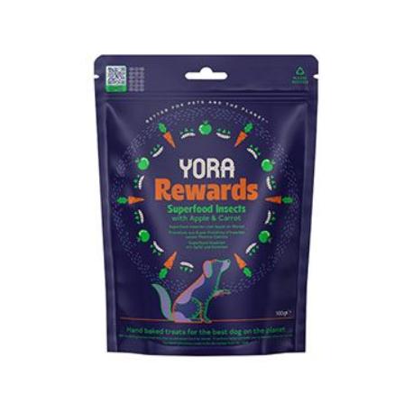 YORA Dog pamlsky z hmyzu Rewards jablko a mrkev 100g