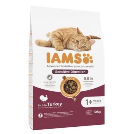 Krmivo IAMS Cat Adult Sensitive Digestion Turkey 10kg