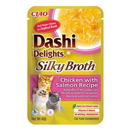 Churu Cat Dashi Delights Silky Broth Chick&Salmon 40g