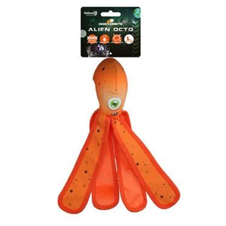 Hračka pes Dog Comets Alien Octo L 37cm oranžová