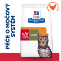 Hill's PD Cat C/D Multicare Urinary Stress+Metabolic Struvite/Oxalate&Obesity 1,5kg