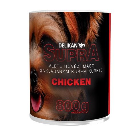 Delikan Konzerva SUPRA Dog Chicken 800g