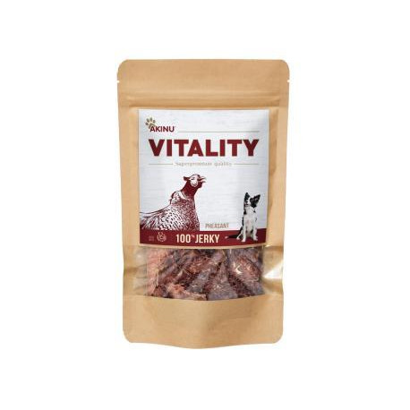 Akinu VITALITY Bažant jerky pamlsek pro psy 50g