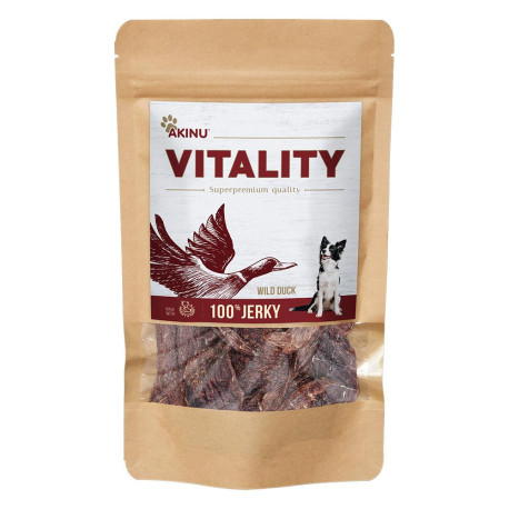 Akinu VITALITY Divoká kachna jerky pamlsek pro psy 50g