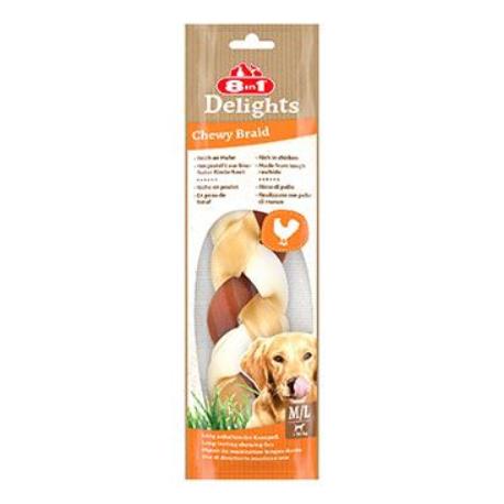 Pochoutka 8in1 Delights Chewy Braid M/L 80g