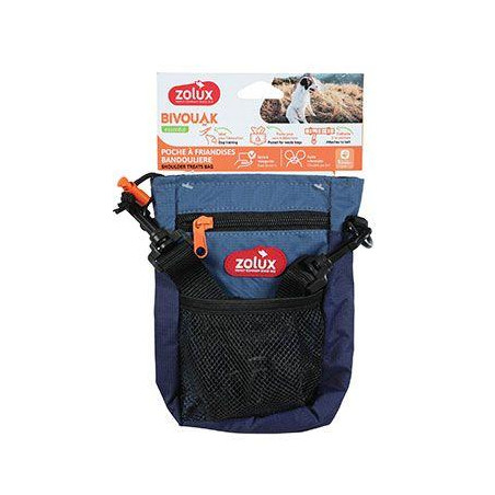Kapsička na pamlsky BIVOUAK s popruhem modrá Zolux