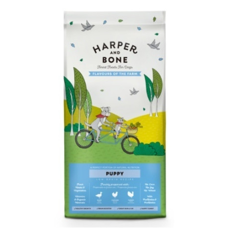 Harper and Bone Dog Puppy granule příchutě farmy 2kg