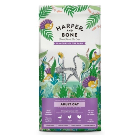 Harper and Bone Cat Adult granule příchutě farmy 2kg