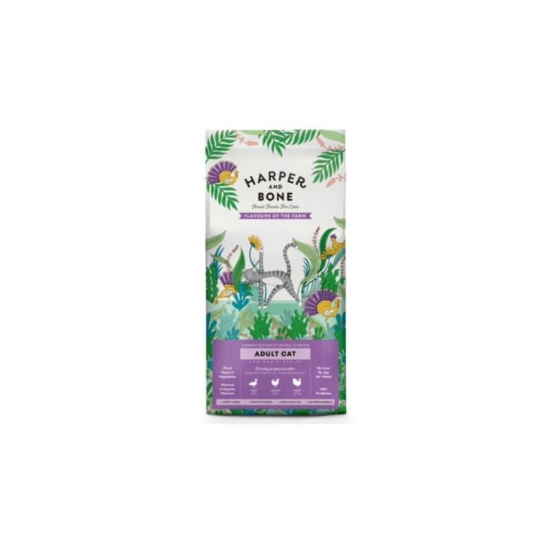 Harper and Bone Cat Adult granule příchutě farmy 5kg