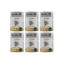 IRONpet Silver Dog Kuřecí 100% masa, konzerva 6x400g