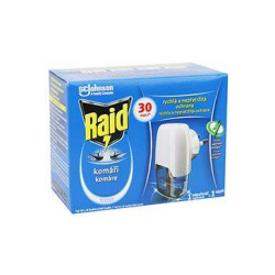 Raid elektr. odpuzovač hmyzu strojek+tek.náplň 30nocí