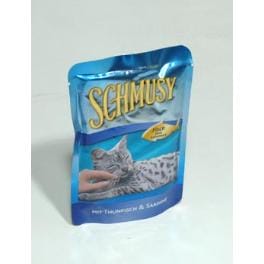 Schmusy Cat kapsa Fish tuniak + sardinky 100g