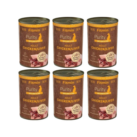 Fitmin konz. dog Purity Chicken Liver 6x400g