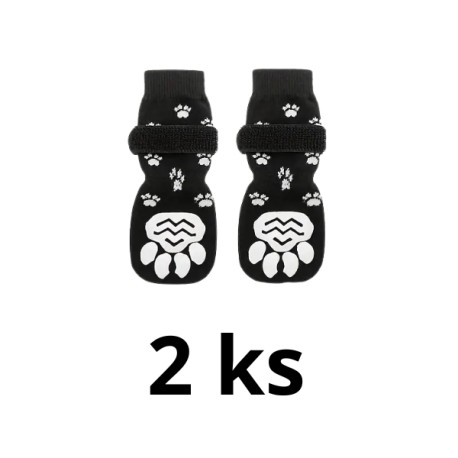 Ochranné ponožky pro psa protiskluz 2ks L černé
