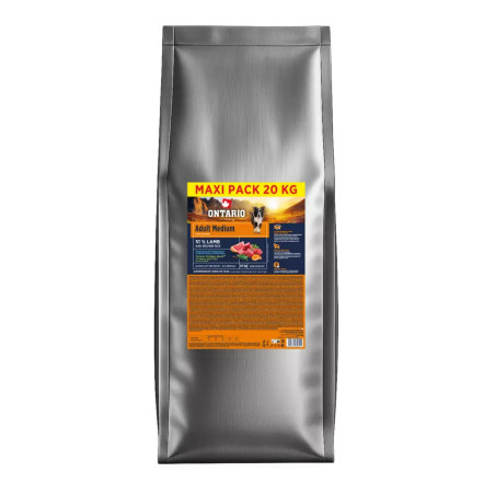 Ontario Adult Medium Lamb & Brown Rice 20kg