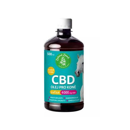 CBD olej pro koně Extra 4000mg, 500ml