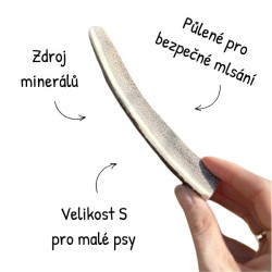 Paroží jelení pro psa půlené S