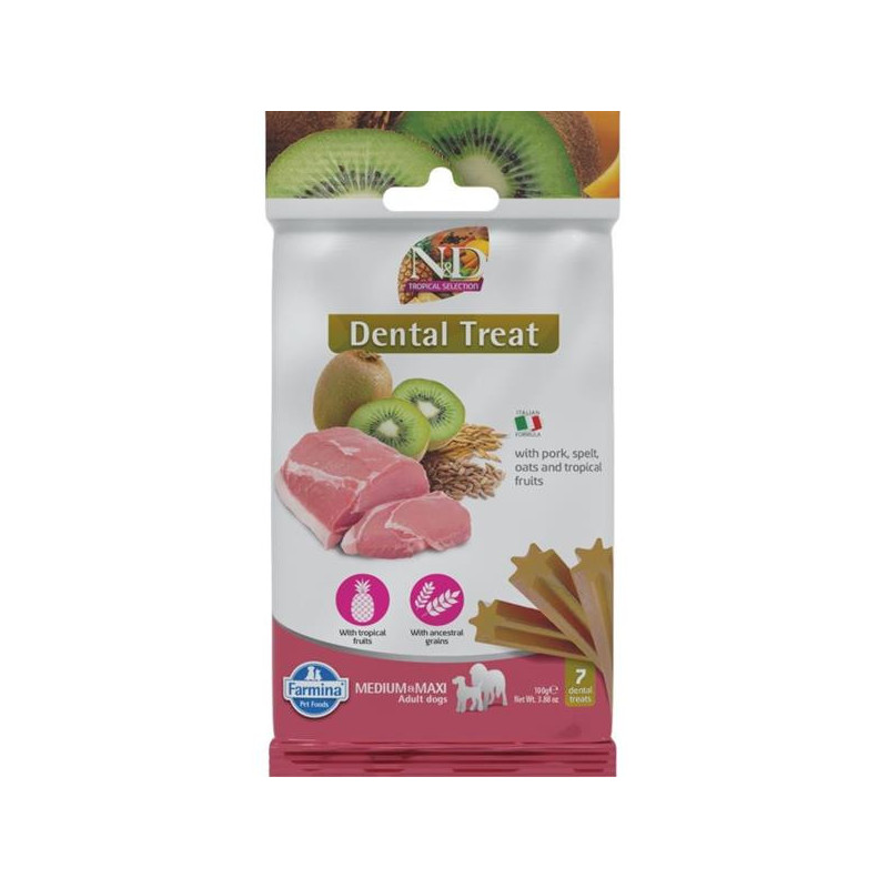 N&D TROPICAL Dog Dental Snack Pork M & L 100 g