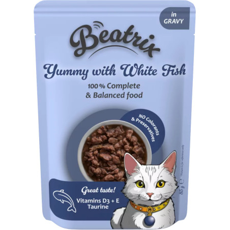 Kapsička Beatrix Adult s bílou rybou 85g