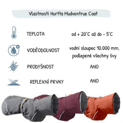 Obleček Hurtta Mudventure Coat ECO skořicový 40