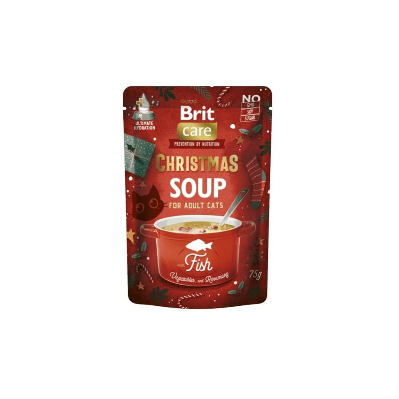 Brit Care Cat Vánoční polévka rybí 75g