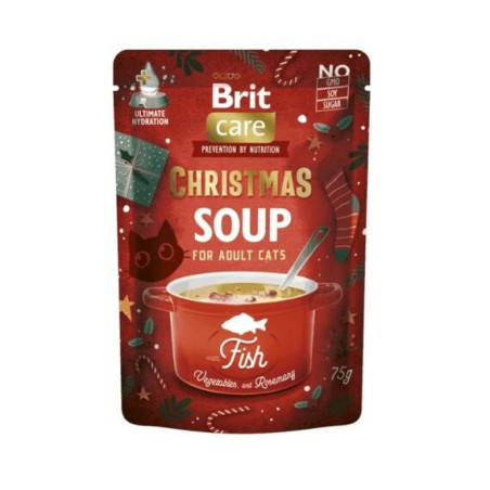 Brit Care Cat Vánoční polévka rybí 75g