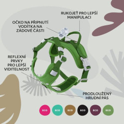 Postroj Hurtta Weekend Warrior II ECO petrželový 45-60