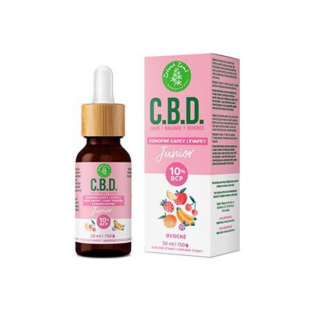 C.B.D. konopné kapky s BCP a ovoc.příchutí Junior 30ml